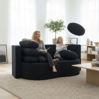 Pěnová pohovka BILL 200 - rozkládací - černá