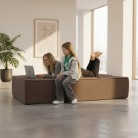 Pěnová pohovka BILL 200 - rozkládací - hnědá