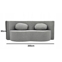 Pěnová pohovka BILL 200 - rozkládací - šedá