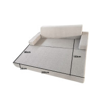 Pěnová pohovka LIVIA 200 - rozkládací - béžová