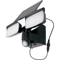 Solight LED solární osvětlení se senzorem, 9W, 850lm, 4000K, Li-Ion, černá