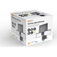 Solight LED solární osvětlení se senzorem, 9W, 850lm, 4000K, Li-Ion, černá