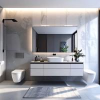 Solight LED koupelnové osvětlení nad zrcadlo 3v1, 7W, 455lm, 4000K, IP44, 40cm, chrom