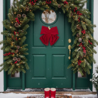 Dekorační mašle Rich Red Bow 29x33 cm - červená