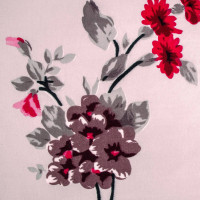 Ložní povlečení z mikrovlákna BLUMEN FLOWERS - 160x200 cm - růžové/bordó