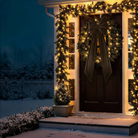 Ozdobná mašle DECO Velvet Glam Bow XXL 48x45x150 cm - hnědá