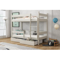 Dětská patrová postel z masivu borovice LEGEND se šuplíky - 180x80 cm - KAŠMÍROVÁ