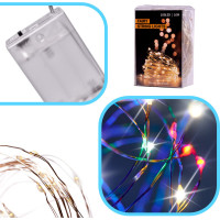 Dekorativní LED světla na drátku - 10m 100LED - multicolour