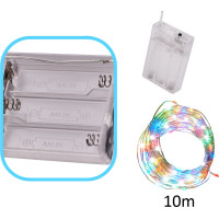 Dekorativní LED světla na drátku - 10m 100LED - multicolour