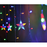 LED světelný závěs Sob, stromeček a zvoneček - 2,5 m 138LED - vícebarevné