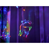 LED světelný závěs Sob, stromeček a zvoneček - 2,5 m 138LED - vícebarevné