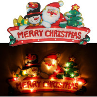 LED závěsná dekorace na okno - Merry Christmas - 45 cm
