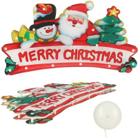 LED závěsná dekorace na okno - Merry Christmas - 45 cm