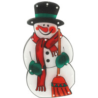 LED závěsná dekorace na okno - Sněhulák - 45 cm