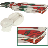 LED závěsná dekorace na okno - Sněhulák - 45 cm