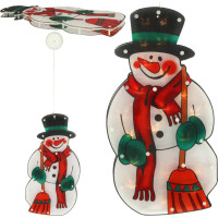 LED závěsná dekorace na okno - Sněhulák - 45 cm