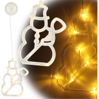 LED závěsná dekorace na okno - Sněhulák - 49 cm 10 LED