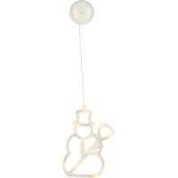 LED závěsná dekorace na okno - Sněhulák - 49 cm 10 LED