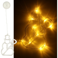 LED závěsná dekorace na okno - Sněhulák - 49 cm 10 LED
