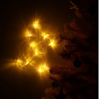 LED závěsná dekorace na okno - Sněhulák - 49 cm 10 LED