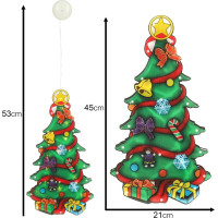 LED závěsná dekorace na okno - Vánoční stromek - 45 cm