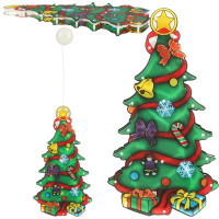 LED závěsná dekorace na okno - Vánoční stromek - 45 cm