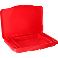 Dětský stolek do auta s úložným prostorem červený