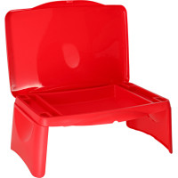 Dětský stolek do auta s úložným prostorem červený