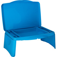 Dětský stolek do auta s úložným prostorem - modrý