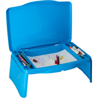 Dětský stolek do auta s úložným prostorem - modrý