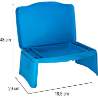 Dětský stolek do auta s úložným prostorem - modrý