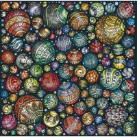 CURIOSI Čtvercové puzzle Palapeli: Barevné kuličky 248 dílků