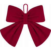 Dekorační mašle Rich Red Bow 14x12,5 cm - červená