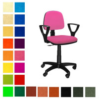 Dětská otočná židle BECKY - tmavě šedá, SUEDINE 36