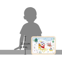 JANOD Dřevěné puzzle s hledáním rozdílů Sáňkování 24 dílků