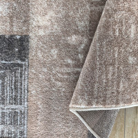 Kusový koberec PANNE squares - odstíny hnědé