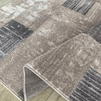 Kusový koberec PANNE squares - odstíny hnědé