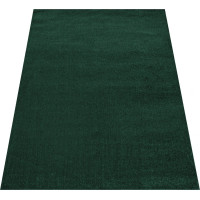 Kusový koberec WAVE Uni - tmavě zelený