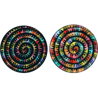 CURIOSI Oboustranné dřevěné puzzle Double: Stonožka 324 dílků