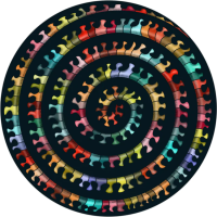 CURIOSI Oboustranné dřevěné puzzle Double: Stonožka 324 dílků