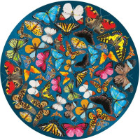 CURIOSI Oboustranné dřevěné puzzle Double: Motýli 424 dílků