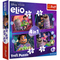 TREFL Puzzle Elio mimozemské mise 4v1 (35,48,54,70 dílků)