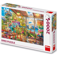 DINO Puzzle Malířský ateliér 2000 dílků