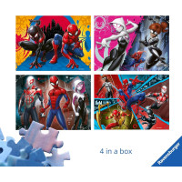 RAVENSBURGER Puzzle Marvel: Spider-Man 4v1 (12,16,20,24 dílků)