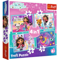 TREFL Puzzle Gábinin kouzelný domek: Velká dobrodružství 4v1 (35,48,54,70 dílků)