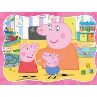 RAVENSBURGER Puzzle Prasátko Peppa 4v1 (12,16,20,24 dílků)