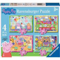 RAVENSBURGER Puzzle Prasátko Peppa na oslavě 4v1 (12,16,20,24 dílků)