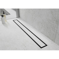 Sprchový žlab MAXMAX Mexen FLAT 2v1 - černý, 1710110 - 110 cm