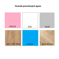 Dětský stolek se šuplíkem a dvěma židličkami - dub craft zlatý