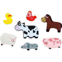 2Kids Toys Dřevěné puzzle Veselá farma propojitelné